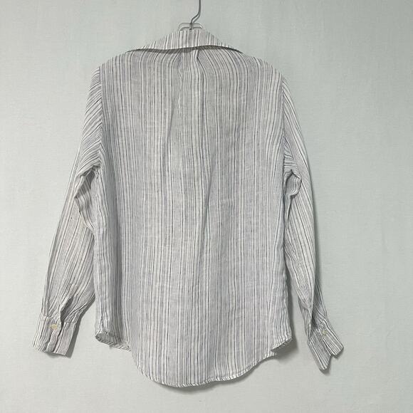 CP Shades Womens Lagenlook Striped Linen Tunic Size XS Blue Boho Beachy Coastal - Picture 5 of 12